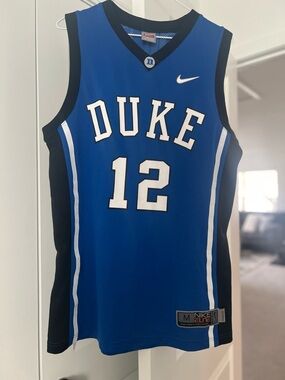 Nike Blue and Black Duke Basketball Jersey - Number 12